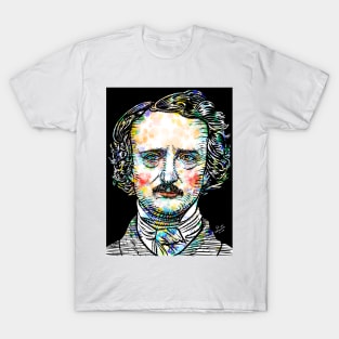 EDGAR ALLAN POE watercolor and ink portrait T-Shirt